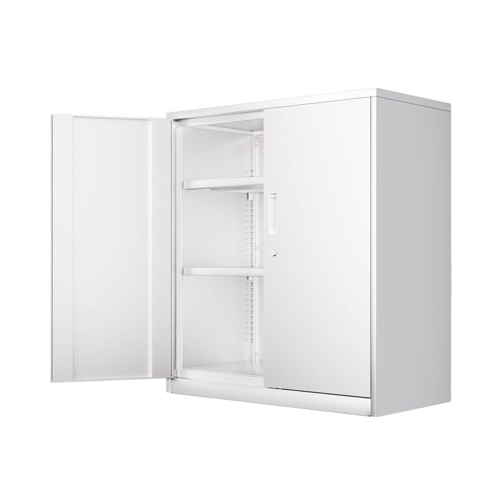 File Cabinet - # خزانة تخزين معدنية بيضاء حديثة