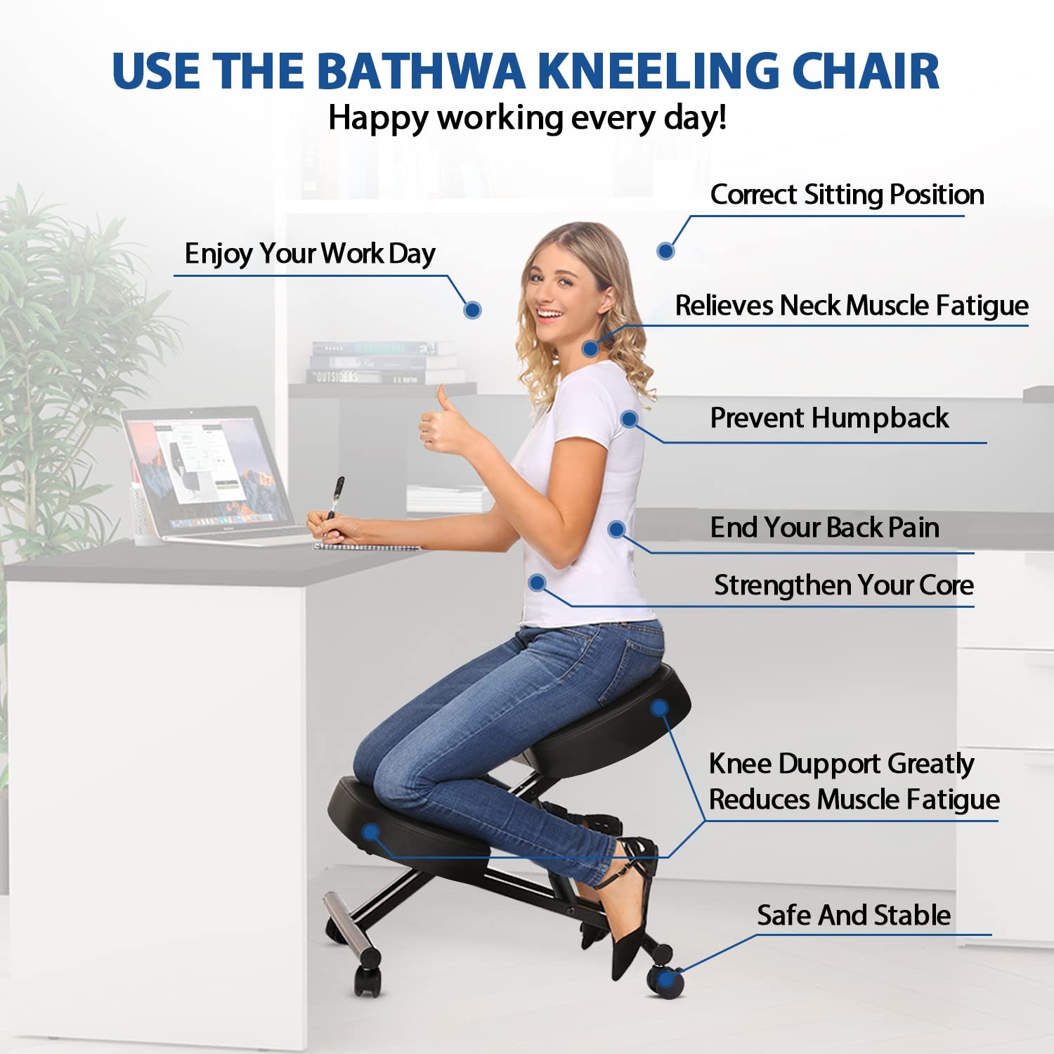 كرسي للركوع مريح للمكتب، مقعد  - مراجعة Office Chair وسعره