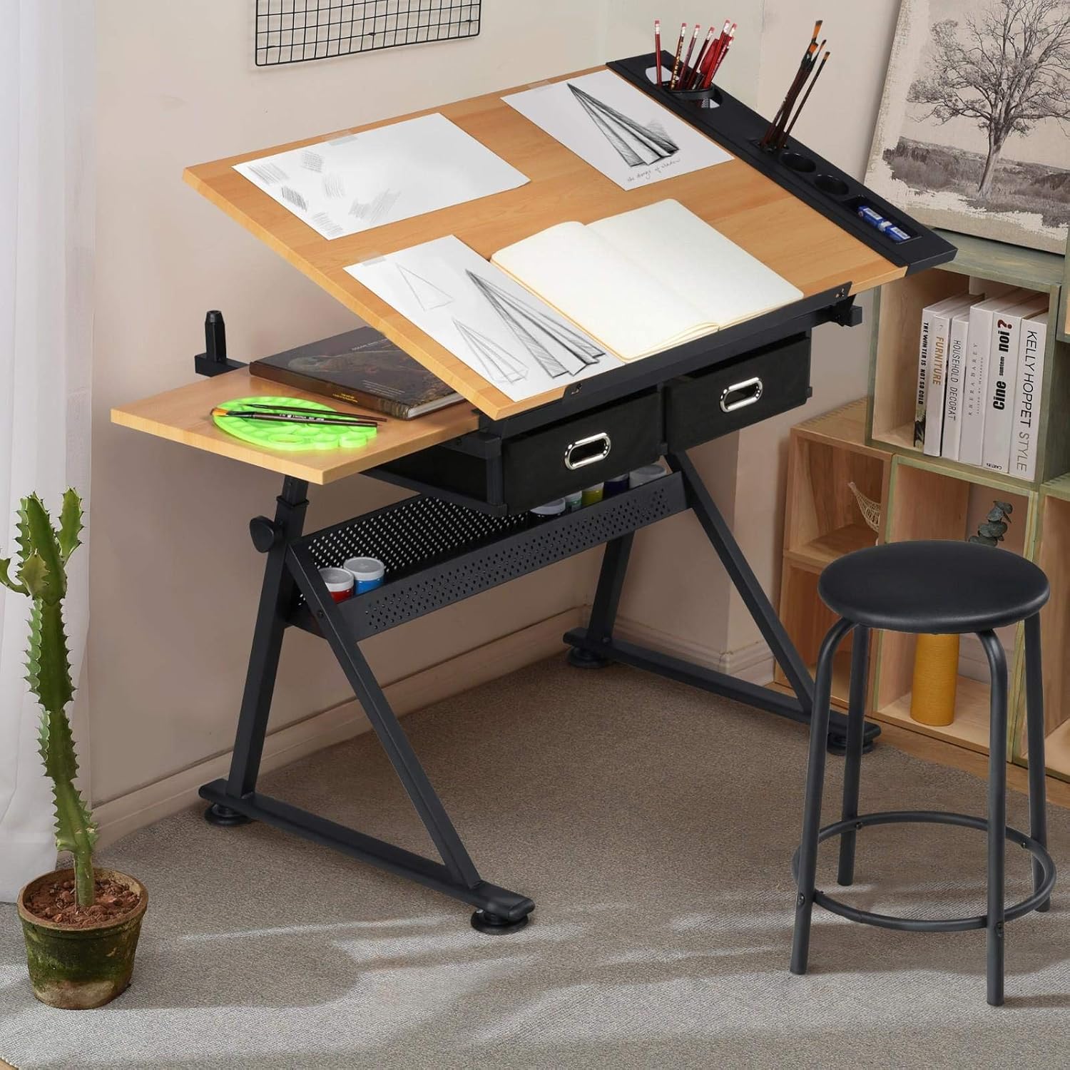 طاولة رسم قابلة للتعديل مع كرس - مراجعة Office Stool وسعره