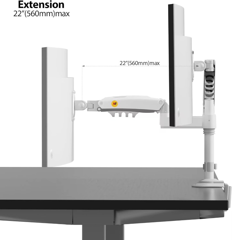 حامل شاشة مزدوج للمكتب، ذراع ش - مراجعة Monitor Stand وسعره
