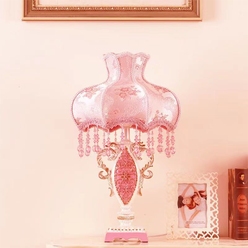 مصباح طاولة أوروبي وردي فاخر ل - مراجعة Desk Lamp وسعره